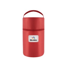 Термос для еды Relaxika 301 в чехле, 1200 мл, стальной