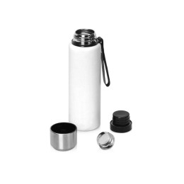 Вакуумный термос "Story" c покрытием powder, тубус, белый