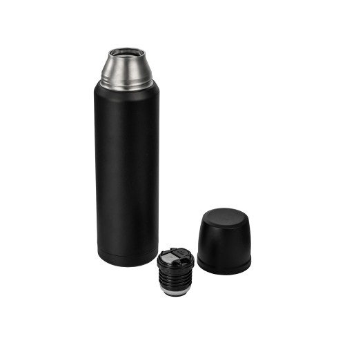 Термос с чашей и двойными медными стенками "Stern", 1 л, черный (Р)