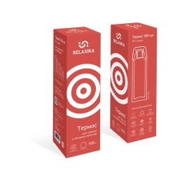 Термос Relaxika 101 (0,5 литра), красный (без лого)