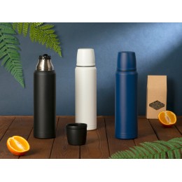 Термос с чашей и двойными медными стенками "Stern", 1 л, темно-синий