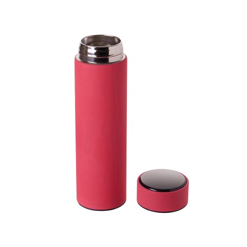 Термос FAMILY MARK LED, soft touch (Фуксия)