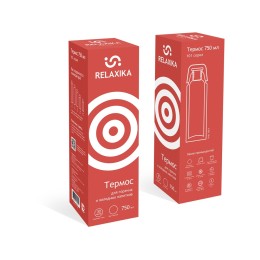 Термос Relaxika 101 (0,75 литра), красный (без лого)