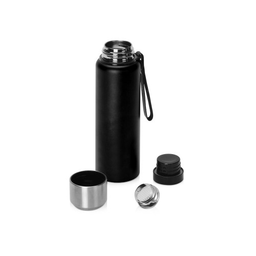 Вакуумный термос "Story" c покрытием powder, черный