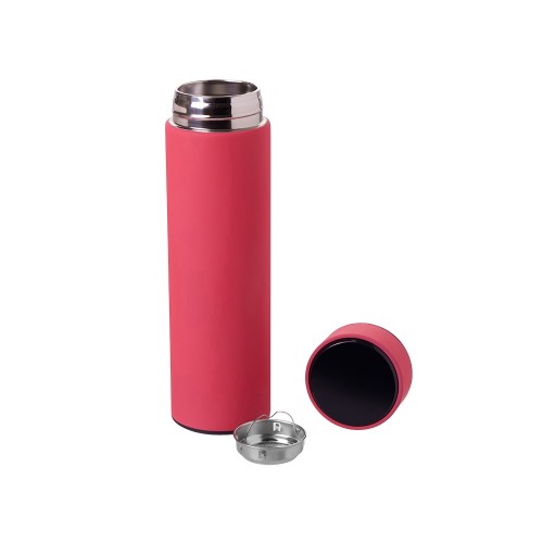 Термос FAMILY MARK LED, soft touch (Фуксия)