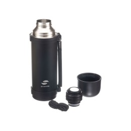 Термос Stinger, 1,2 л, широкий с ручкой, нержавеющая сталь, чёрный, 12,4 х 10,2 х 31,8 см