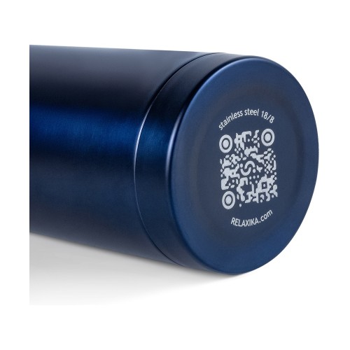 Термос Relaxika 101 (1 литр), темно-синий (без лого)