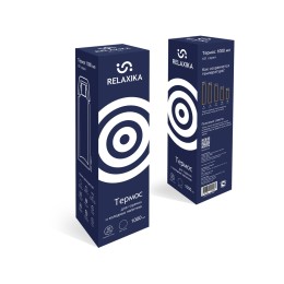 Термос Relaxika 101 (1 литр), темно-синий (без лого)