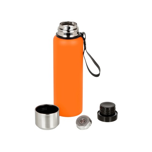 Вакуумный термос "Story", тубус, оранжевый