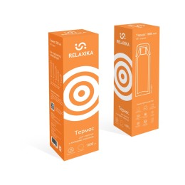 Термос Relaxika 101 (1 литр), желтый (без лого)