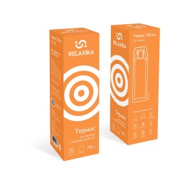 Термос Relaxika 101 (0,75 литра), желтый (без лого)