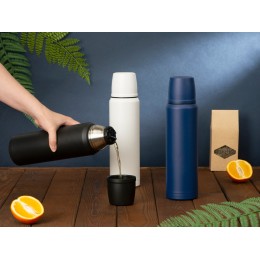 Термос с чашей и двойными медными стенками "Stern", 1 л, белый