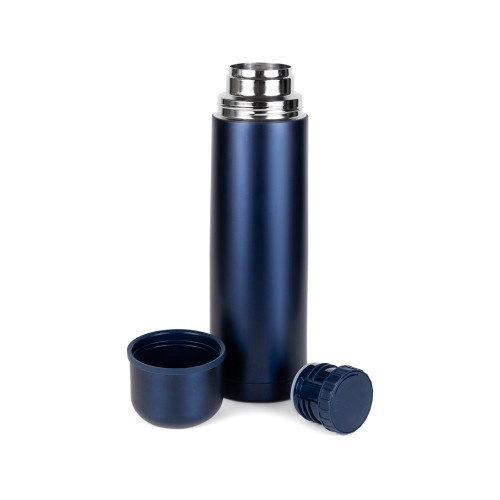 Термос Relaxika 101 (1 литр), темно-синий (без лого)