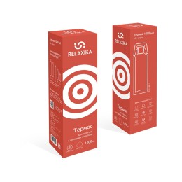 Термос Relaxika 101 (1 литр), красный (без лого)