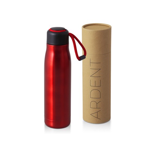 Вакуумный термос "Ardent" Waterline, 500 мл, тубус, красный