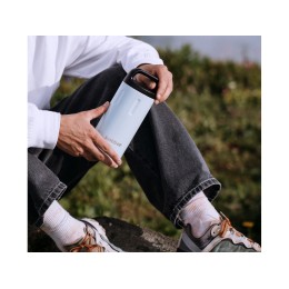 Вакуумный термос с керамическим покрытием бытовой, тм "bobber", 770 мл. Артикул Bottle-770 Iced Water (белый)