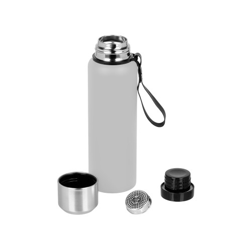 Вакуумный термос "Story", тубус, средне-серый