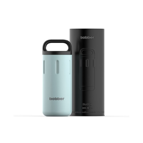 Вакуумный термос с керамическим покрытием бытовой, тм "bobber", 590 мл. Артикул Bottle-590 Light Blue (светло-голубой)