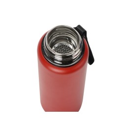 Вакуумный термос "Story" c покрытием powder, тубус, красный