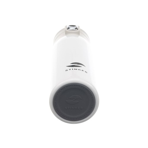 Термокружка Stinger, 0,42 л, сталь/пластик/силикон, белый, 6,5 x 7,5 x 21,9 см