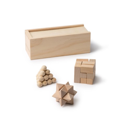 Набор головоломок "Камушки" из натурального дерева