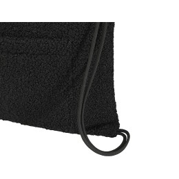 Шерпа рюкзак со шнурком из переработанной шерпы GRS объемом 9 л, черный