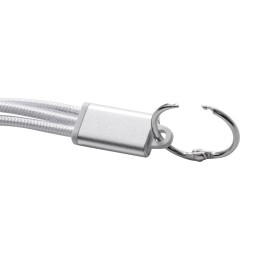 Кабель для зарядки «Tres» с брелоком, серый