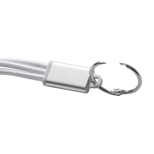 Кабель для зарядки «Tres» с брелоком, серый