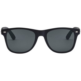 Бамбуковые солнцезащитные очки Arlo с черным покрытием - сплошной черный