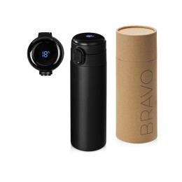 Вакуумная термокружка Waterline с медной изоляцией «Bravo», 400 мл, тубус, черный
