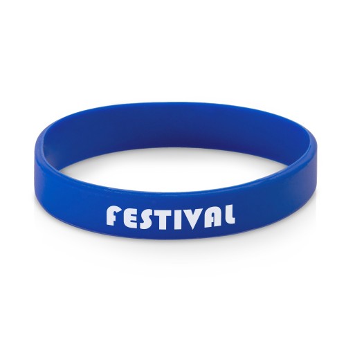 Силиконовый браслет "Forest" 202*12 мм, синий