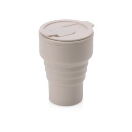 Силиконовый складной стакан "GoCup", бежевый