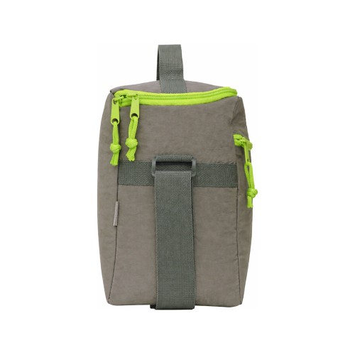 Изотермическая сумка-холодильник "Neo Classic" c контрастной молнией, серый/зеленое яблоко