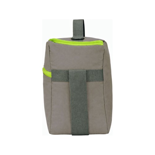 Изотермическая сумка-холодильник "Neo Classic" c контрастной молнией, серый/зеленое яблоко
