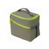 Изотермическая сумка-холодильник "Neo Classic" c контрастной молнией, серый/зеленое яблоко