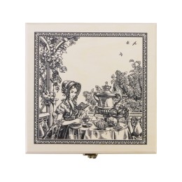 Подарочный набор с чаем «Чайный букет» в деревянной шкатулке, натуральный