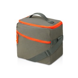Изотермическая сумка-холодильник "Neo Classic" c контрастной молнией, серый/оранжевый
