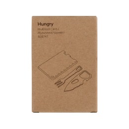 Мультиинструмент с ножом и вилкой "Hungry", черный