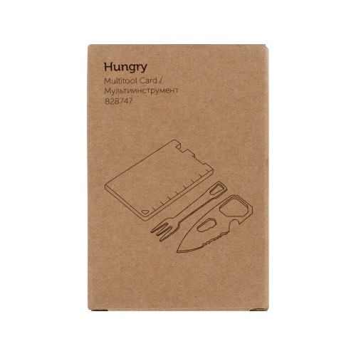 Мультиинструмент с ножом и вилкой "Hungry", черный