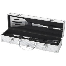 Набор для барбекю в кейсе: лопатка, щипцы, вилка "Salvy"