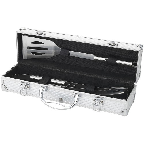 Набор для барбекю в кейсе: лопатка, щипцы, вилка "Salvy"