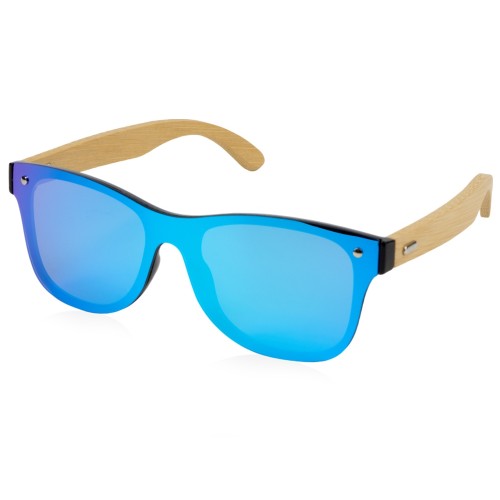 Солнцезащитные очки из бамбука с зеркальной линзой "Rockwood Motion", синий