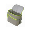 Изотермическая сумка-холодильник "Neo Classic" c контрастной молнией, серый/зеленое яблоко