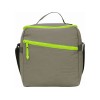 Изотермическая сумка-холодильник "Neo Classic" c контрастной молнией, серый/зеленое яблоко