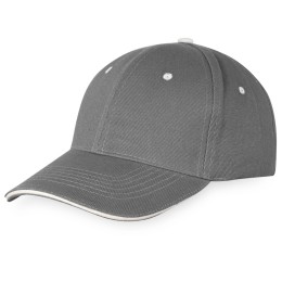 Бейсболка "New Castle" 6-ти панельная, серый/белый