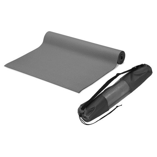 Подарочный набор с ковриком и фитнес резинками "Virasana", серый