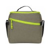 Изотермическая сумка-холодильник "Neo Classic" c контрастной молнией, серый/зеленое яблоко