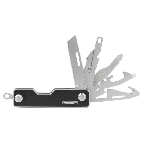 Мультитул-складной Canto 10-в-1 с защитным фиксатором, серебристый/черный
