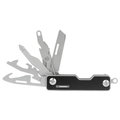 Мультитул-складной Canto 10-в-1 с защитным фиксатором, серебристый/черный