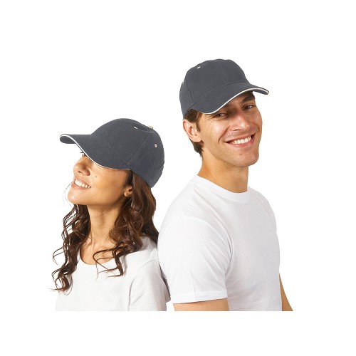 Бейсболка "New Castle" 6-ти панельная, серый/белый